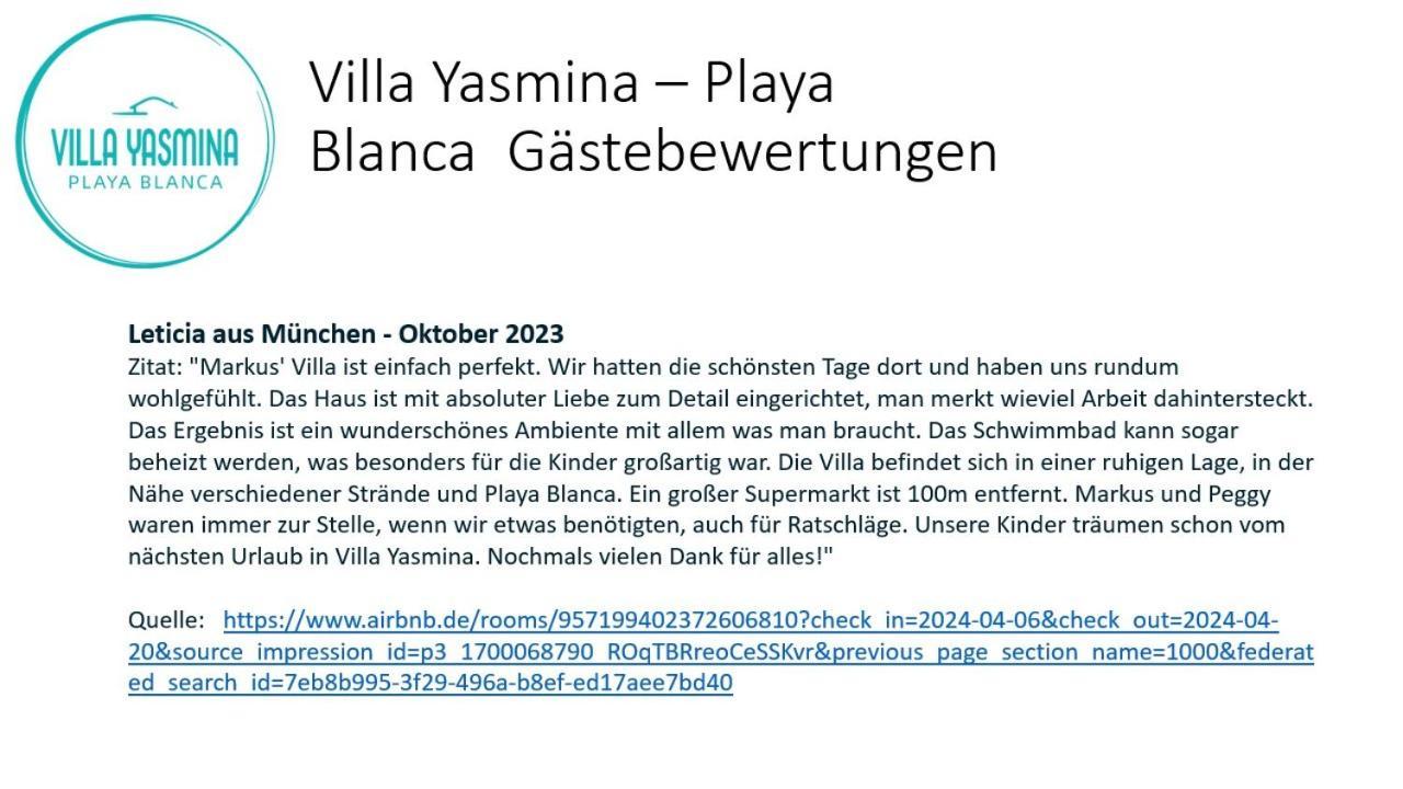 Villa Yasmina Playa Blanca Kültér fotó